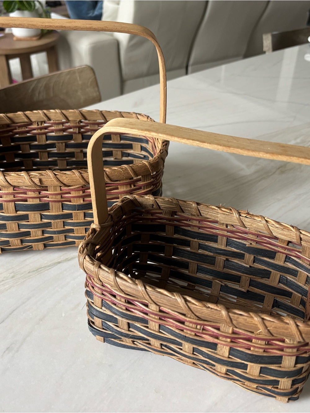 Americana Handwoven Baskets with Handle
